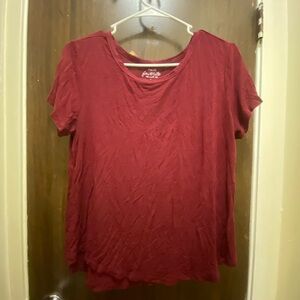 Rue 21 Burgundy Red Relaxed T-Shirt